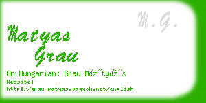 matyas grau business card